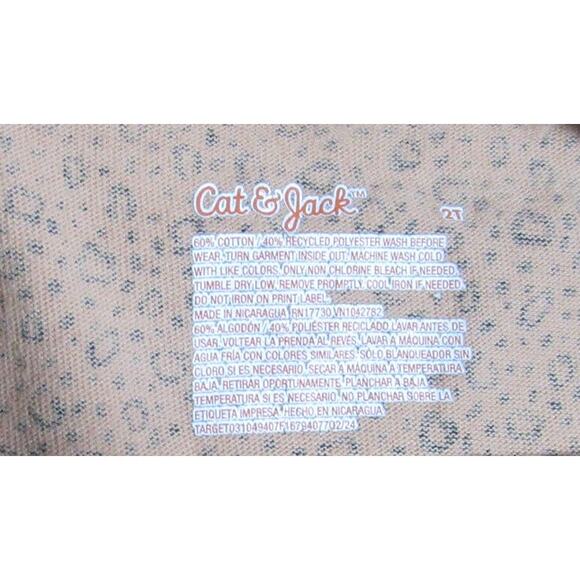 Cat & Jack Toddler Girl's Brown Dress with Leopard Print Size 2T Pleated Skirt - Picture 4 of 4